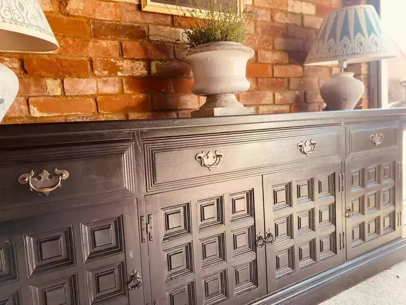 Vintage Black Sideboard