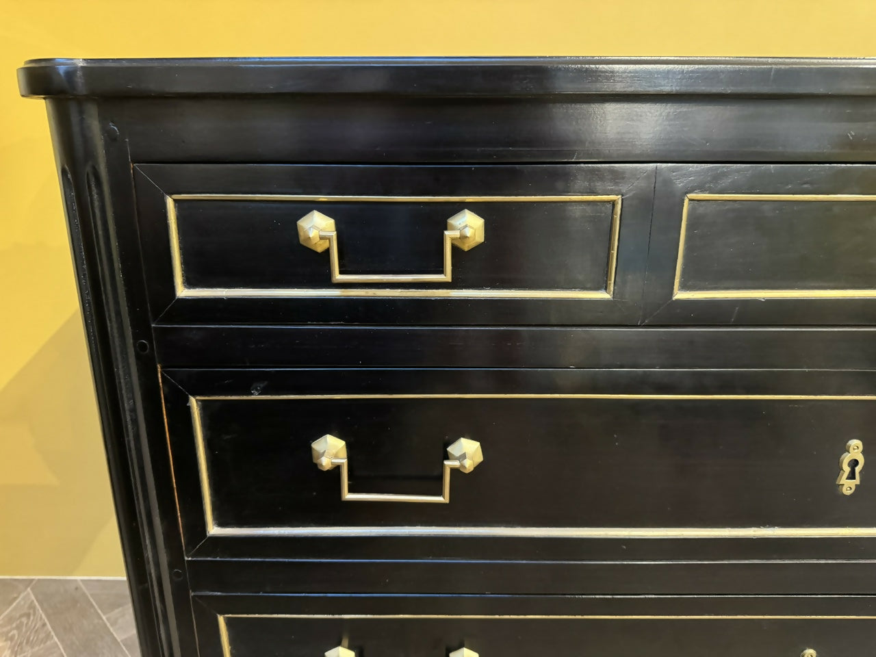 French Louis XVI Ebonised Commode