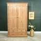 Victorian Style Pine Double Wardrobe with Drawers - Modern