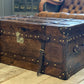 Chestnut Bridle Leather Coffee Table - Luxury Handmade English - Belted - hand Dyed