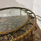 Ornate Reproduction Glass Topped Gilt Metal Framed Centre Table