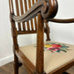Reproduction Bar Back Mahogany Framed Armchair