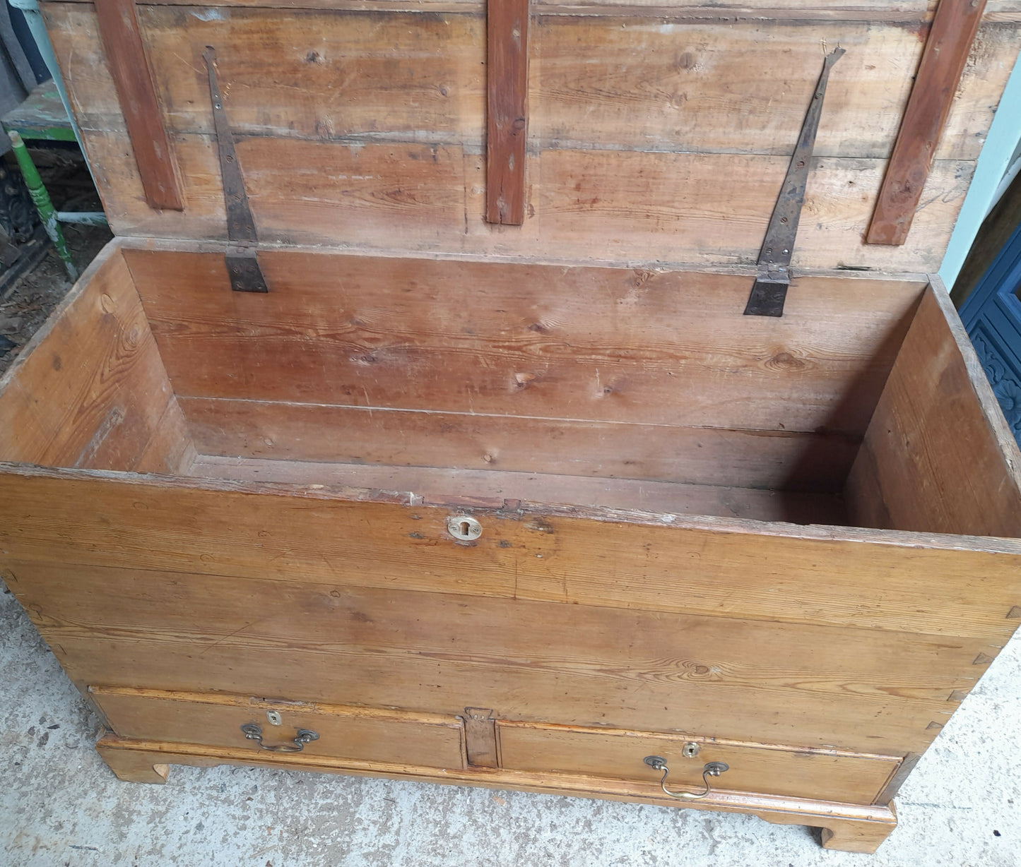 Antique Pine Mule Chest
