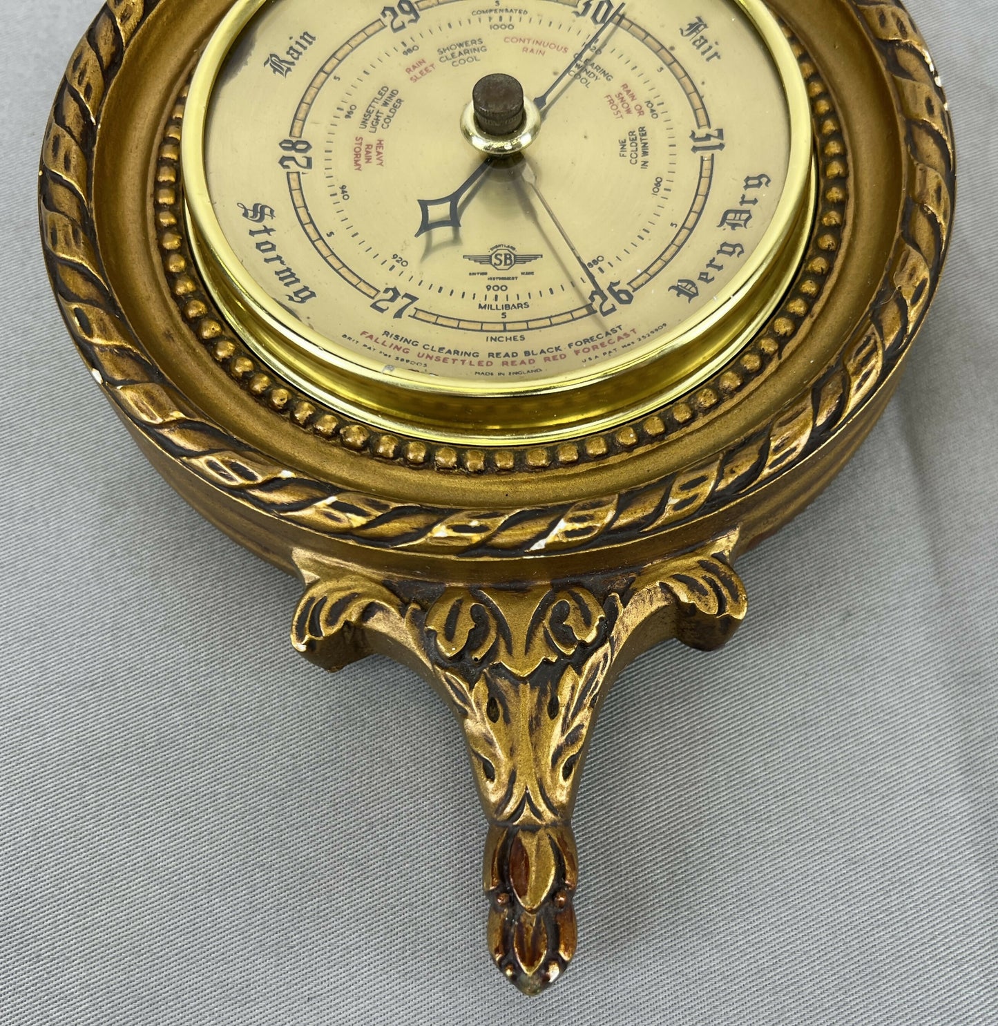 Barometer Vintage French Wall Weather Station Thermometer & Hygrometer LOT 6434