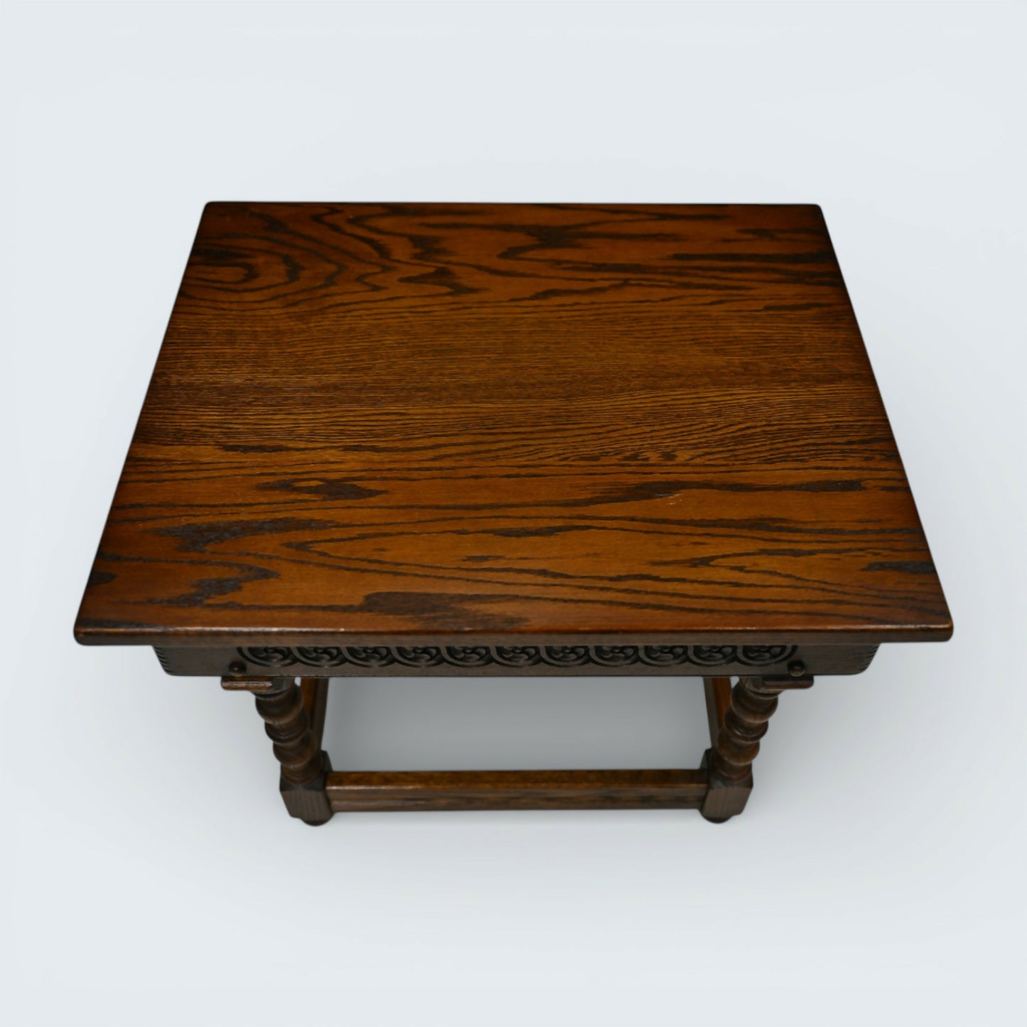 Vintage Oak Old Charm Solid Lamp/Side Table Tudor Antique Style FREE UK Delivery