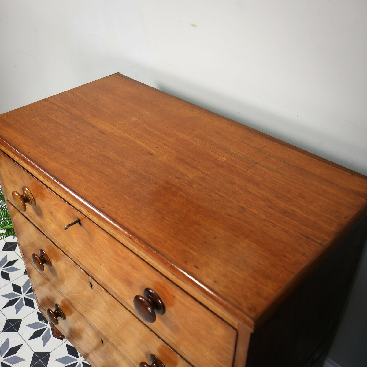 Antique Chest of Drawers 3 Graduated Drawers Splits in Two for Tight Spaces