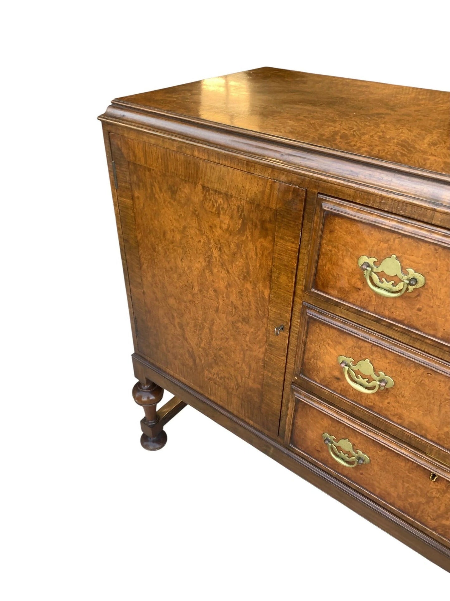 Art Deco period Georgian revival Walnut sideboard cabinet