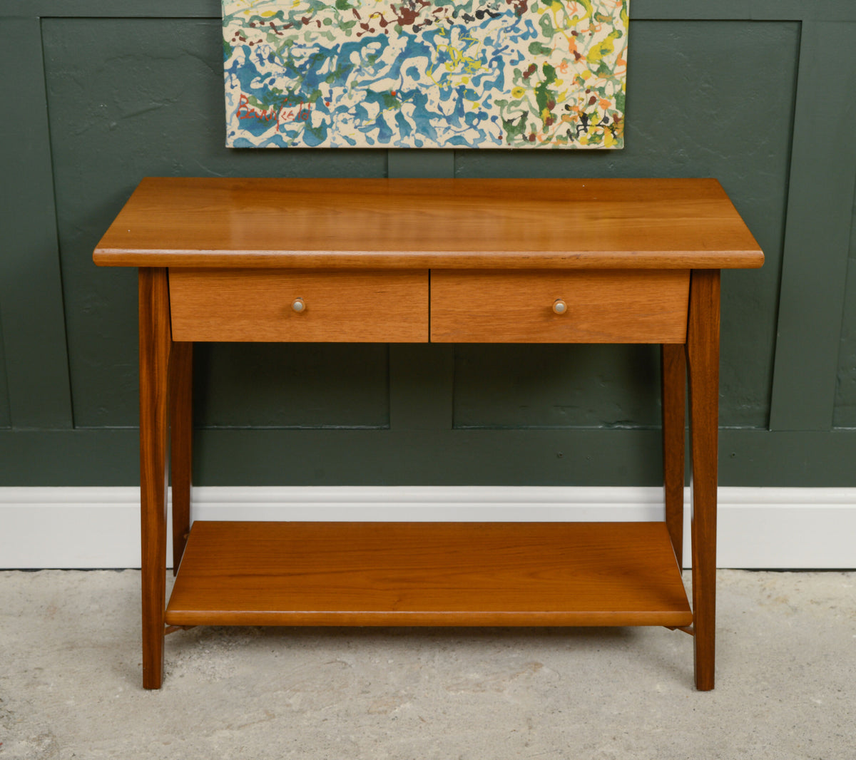Mid Century Style Console Table with Drawers