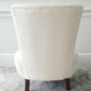 Antique Victorian Bedroom Chairs White Boucle- Newly Upholstered.
