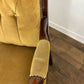 Reproduction Mahogany Button Back Armchair
