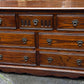 A WOOD BROTHERS OLD CHARM CARVED LIGHT OAK LONG CHEST OF DRAWERS / SIDEBOARD / DRESSER BASE