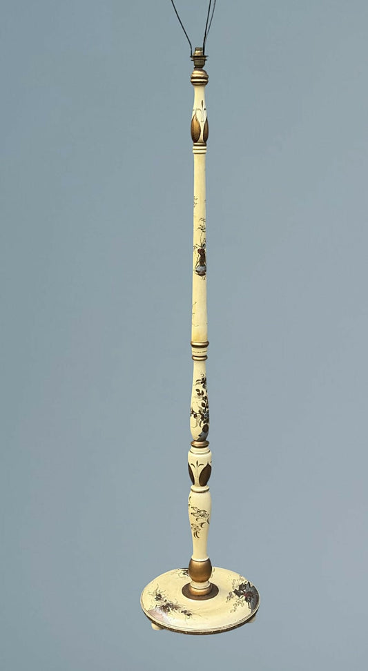 Lacquered Chinoiserie Standard Lamp Circa 1930
