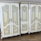 Wardrobe Vintage French Shabby Chic Five Door Carved Armoire Cabinet LOT 6121