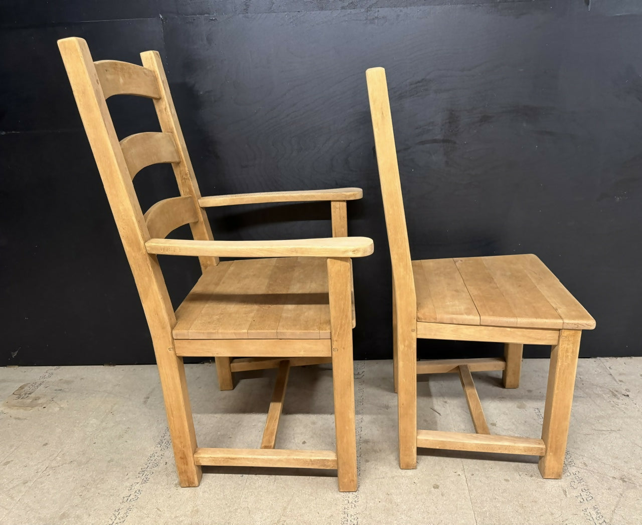 Set 6 Bleached Oak Farmhouse Dining Chairs