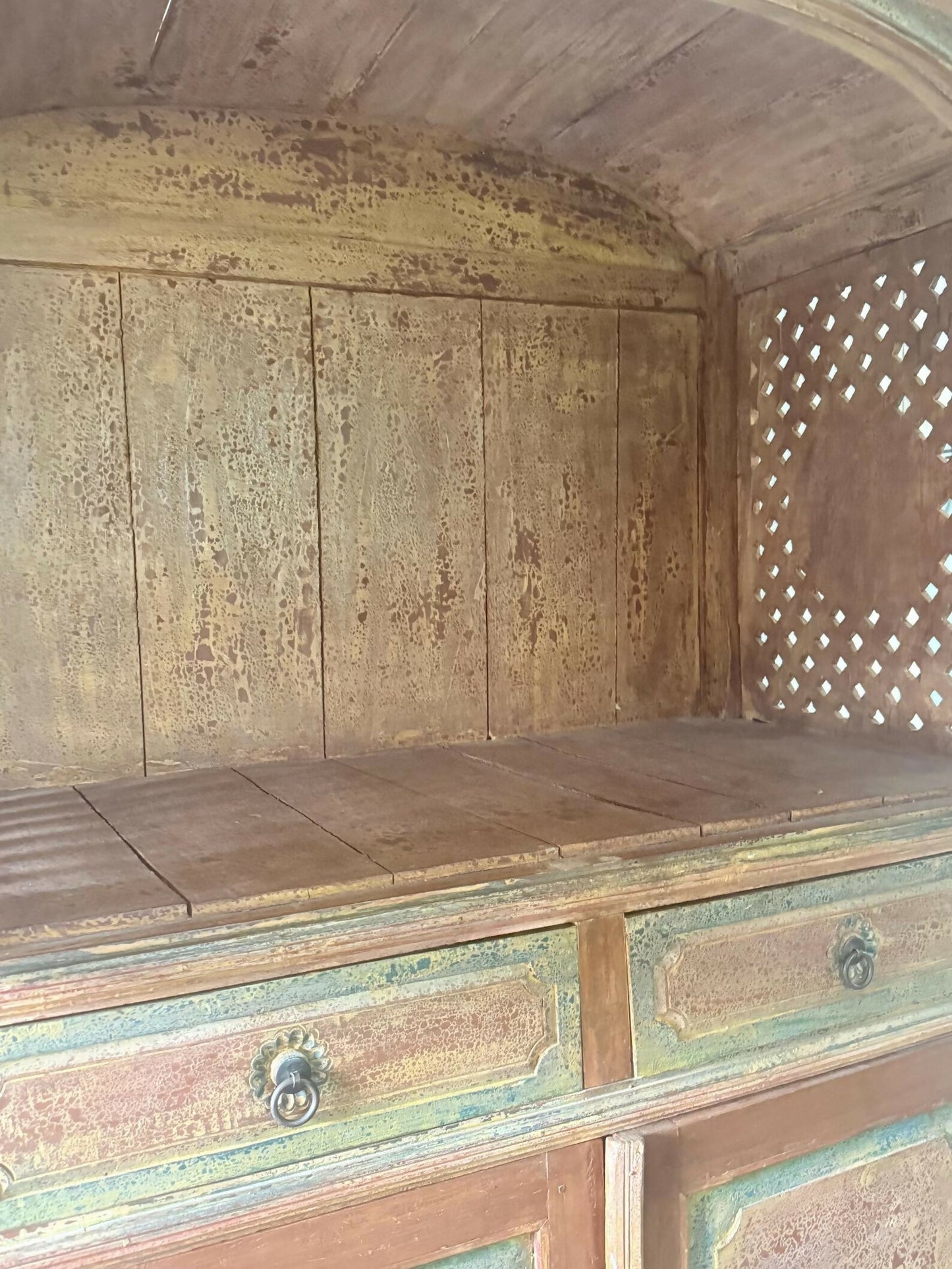 Indian larder vintage cupboard/indian linen cupboard cabinet