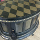 Drinks Cabinet. Handpainted, small oval glazed cabinet. Black/Gold