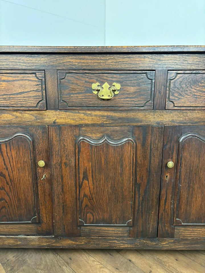 Vintage Dark Oak Sideboard