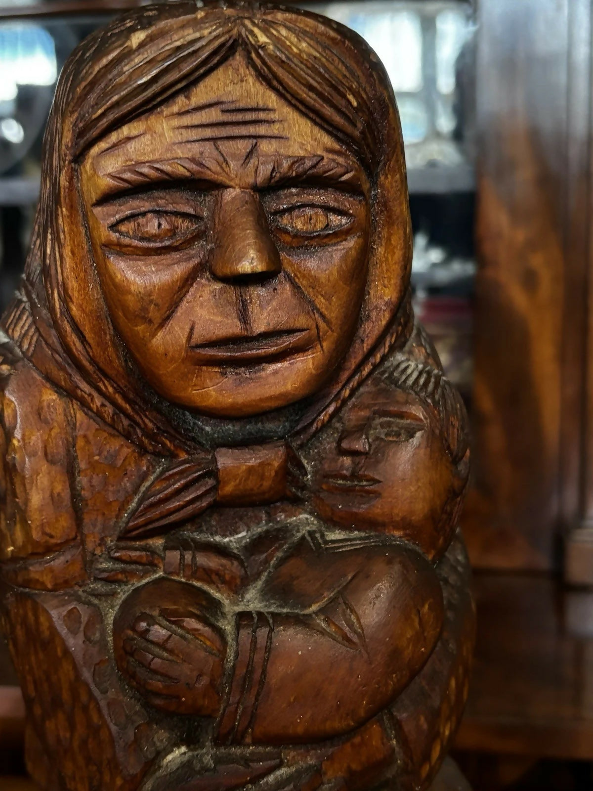 Large Carved Wooden Polish Folk Art By Jerzy Surfyk Signed & Dated 1978