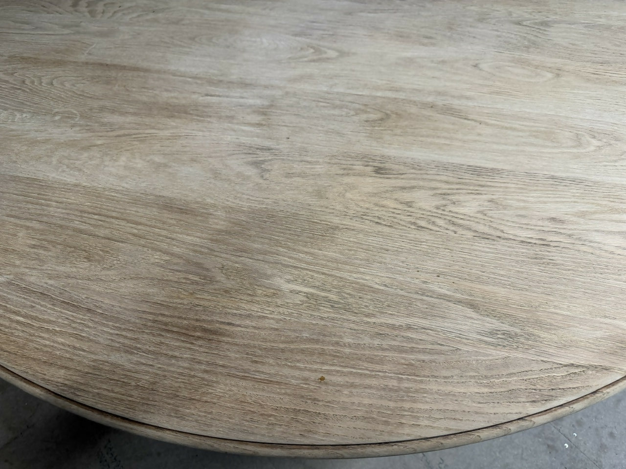 Large Round Oak Farmhouse Dining Table