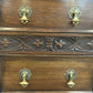 Vintage Jacobean Style MirrorBack Sideboard with 2 door and 3 Drawers .