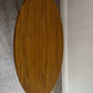Vintage Oval Coffee Table with Magazine Rack – Mid Century Modern Laminate Wood