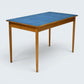 1950/60s Formica Kitchen / Dining Table Blue Top Turned Legs FREE UK Delivery*