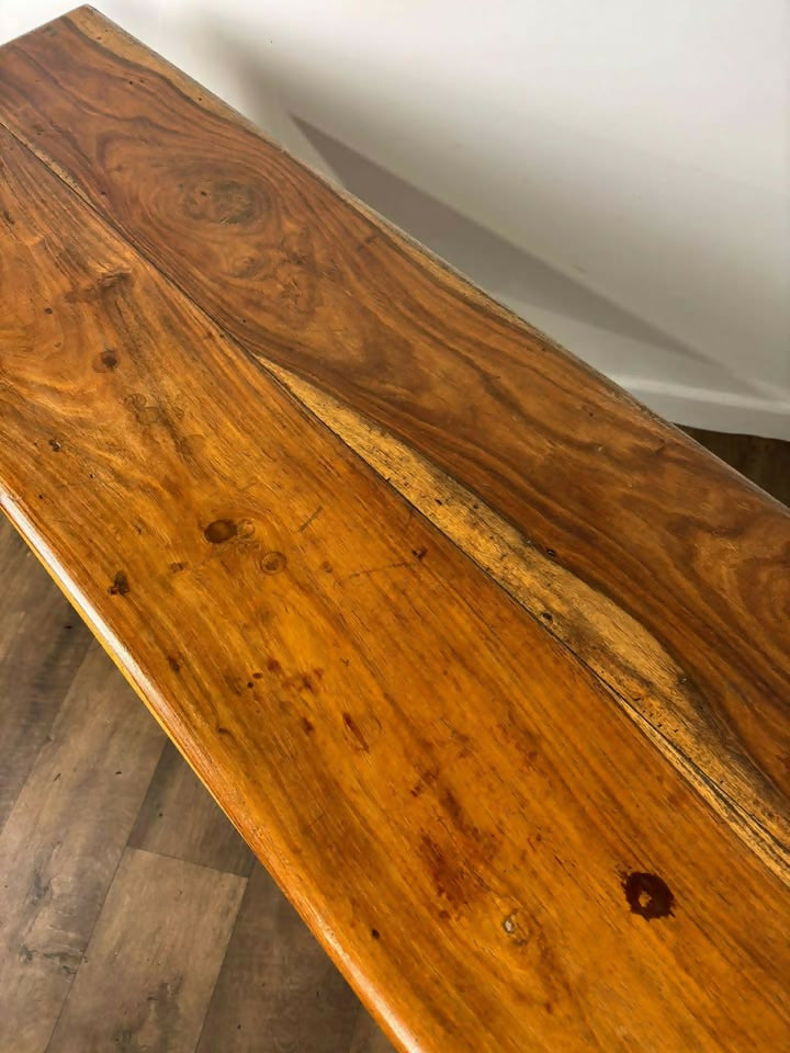 Reproduction French Country Style Acacia Wood Console Table