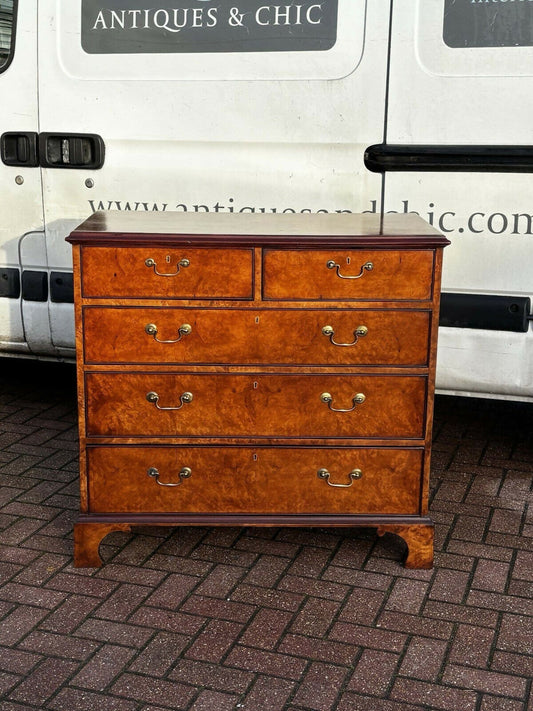 Georgian Walnut Vintage Chest Of Drawers.