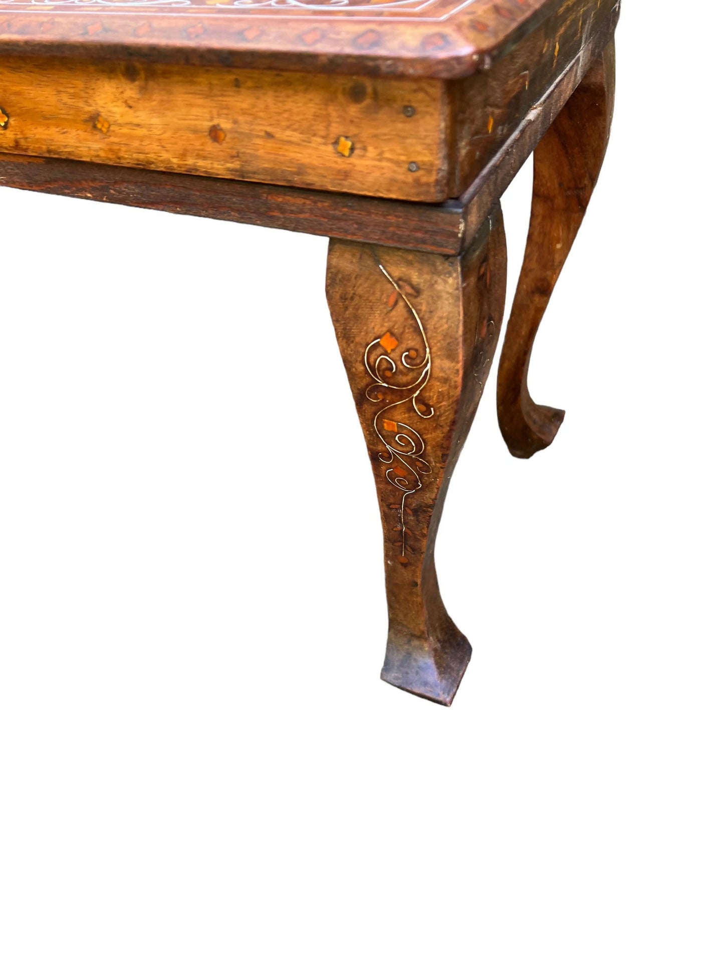 Mid century vintage inlaid Walnut coffee table
