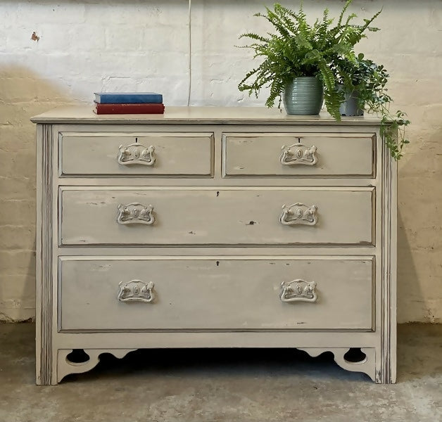 Chest of Drawers Beige Edwardian