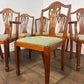 Set Of Six Reproduction Yew Wood Dining Chairs