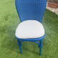 Lloyd loom dining/ accent chairs. Different colours. Different fabric. Choose the combination