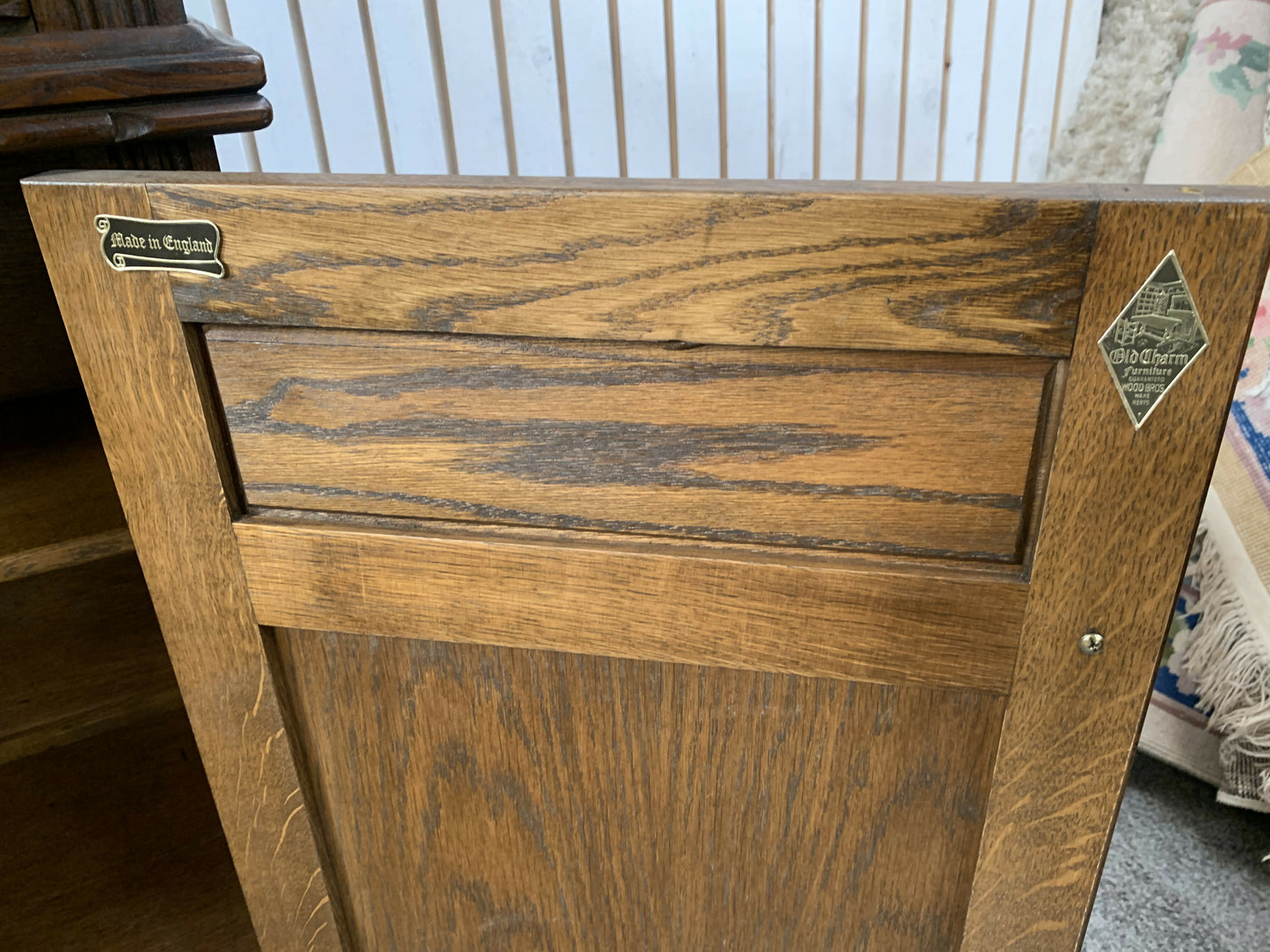 Old Charm Sovereign dresser sideboard with a light oak finish.