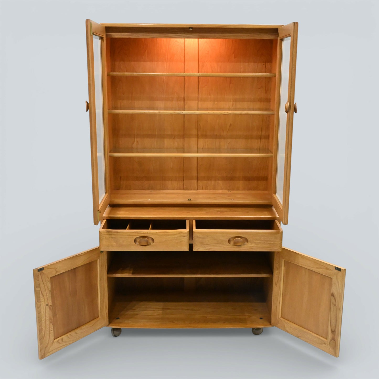 Small Ercol Windsor Sideboard Display Cabinet Top Light Finish FREE UK Delivery*