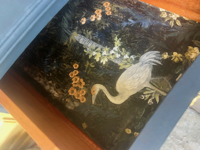 Stunning ink blue Dressing Table with triple mirror