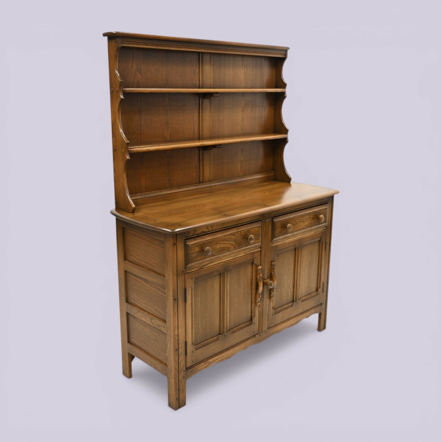 Ercol Welsh Dresser Sideboard Top Shelving Golden Dawn 1970s FREE UK Delivery