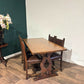 Vintage Refectory Dining Table With Six Chairs