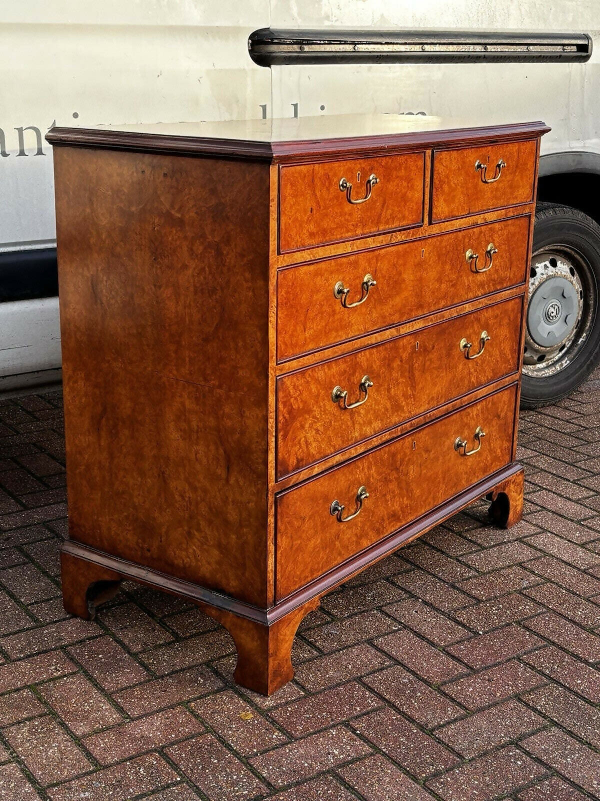 Georgian Walnut Vintage Chest Of Drawers.