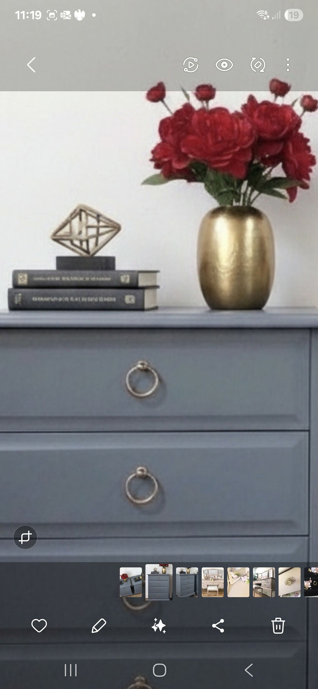 Stag minstrel grey bedside cabinets