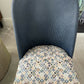 Mid century accent chair. Dark blue with matching material