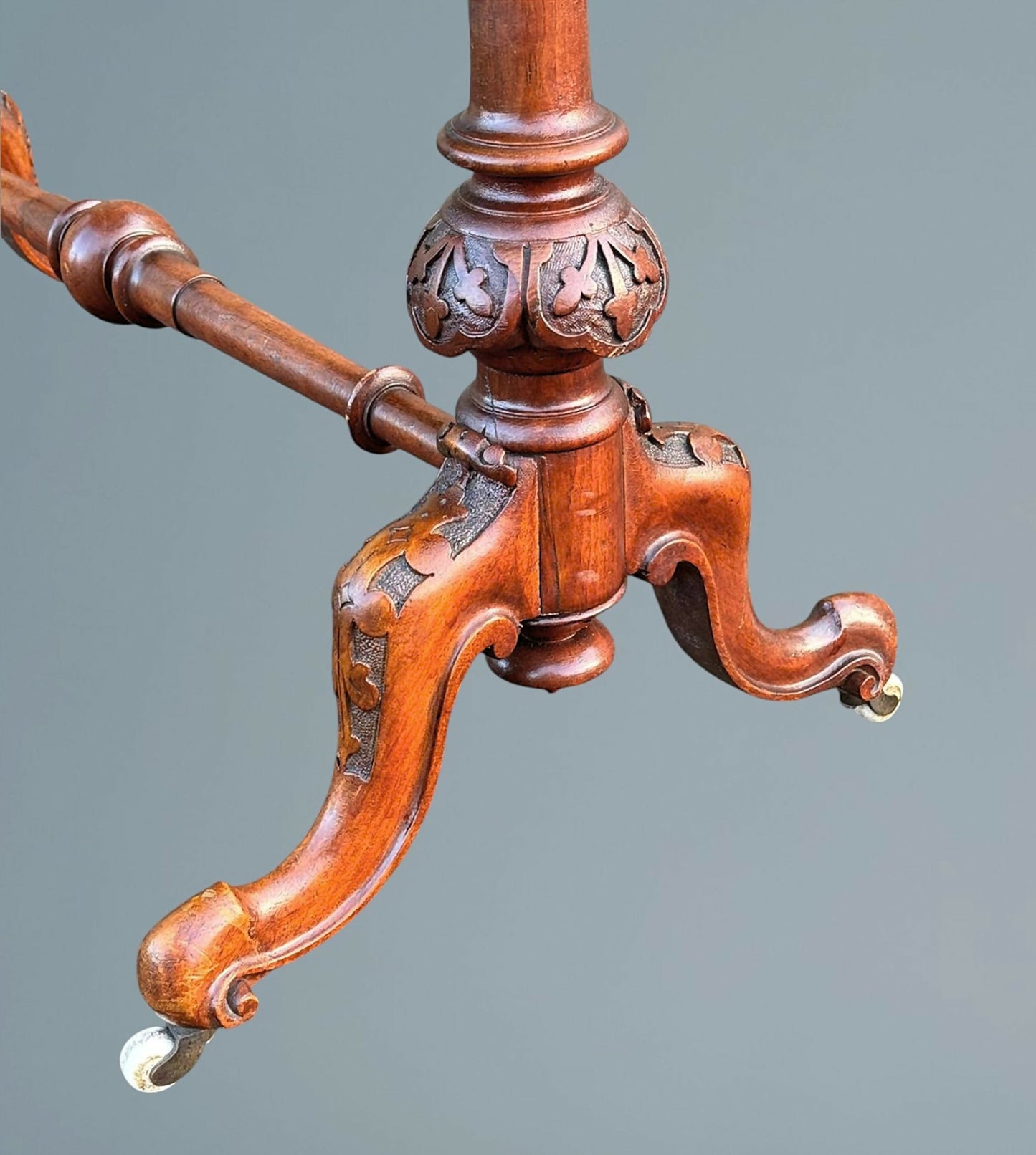 Antique Victorian Inlaid Walnut Free Standing Table