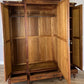 Wardrobe Antique French Style Three Door Inlaid Burr Mirrored Armoire LOT 6163