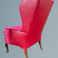 Oak Queen Anne Style Wing Chair