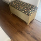 Choose your fabric! Ottoman. Gold paint.