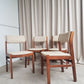 Vintage Mid Century Set Of 4 Dining Chairs Danish Scandi Retro R742