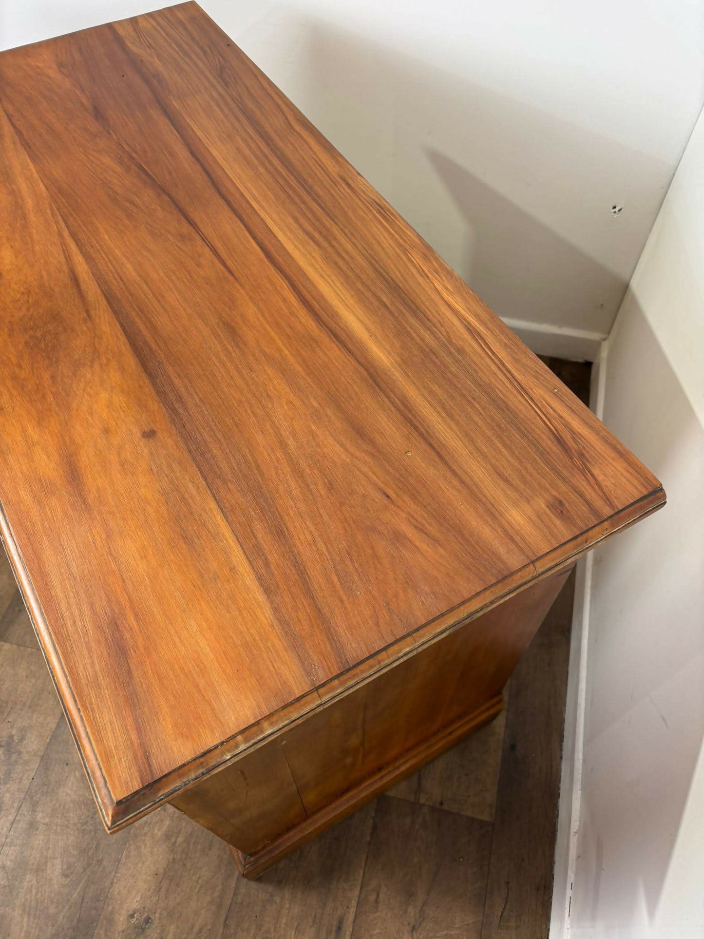 Edwardian Art Nouveau Style Satin Walnut Chest