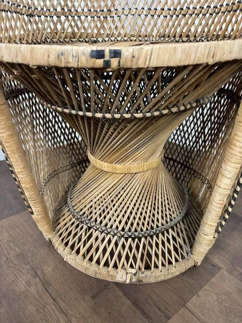Vintage Woven Peacock Chair