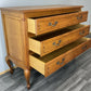Chest of Drawers Vintage French Louis Oak with 3 Drawers Carved Cabinet LOT 4468