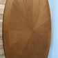 Mid Century Teak Coffee Table Nathan Oval Sunburst Top