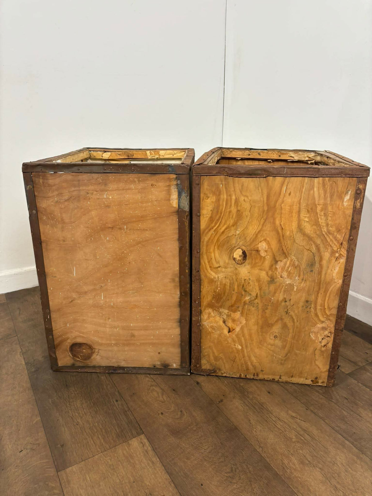 Pair of Vintage Kenyan Tea Shipping Chests / Boxes